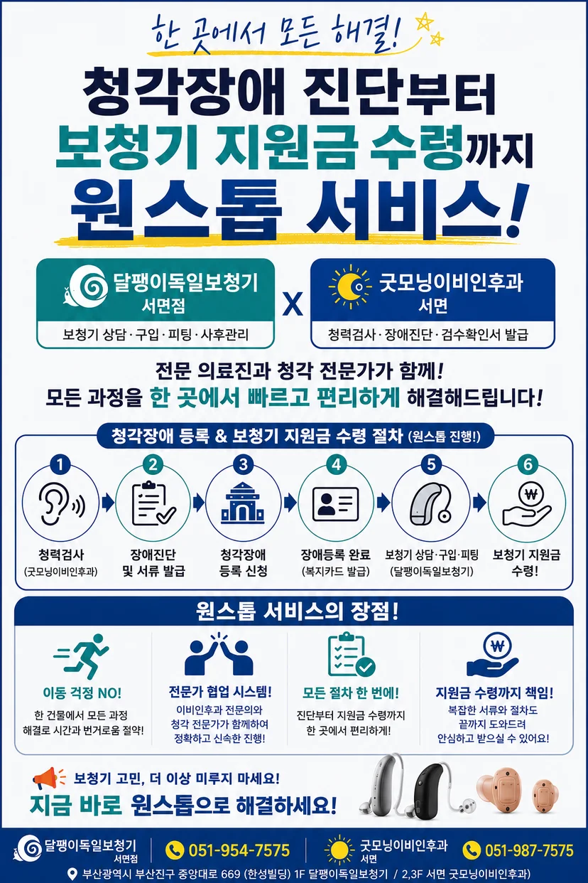 청각장애진단검사 보청기지원금
