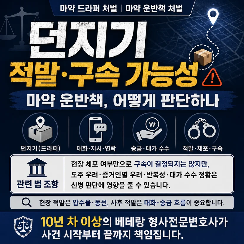 마약 드로퍼 처벌 구속 가능성