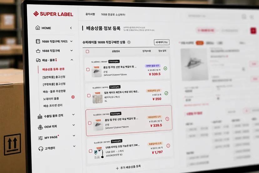 슈퍼레이블 '1688 직접구매 솔루션'