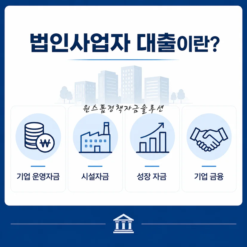 법인사업자 대출 개념
