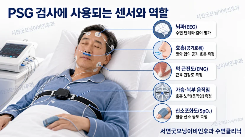 수면다원검사 시 검사 항목