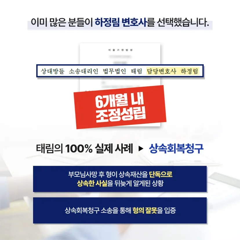 상속전문변호사 상담 | 유류분 반환청구·상속재산분할 | 법무법인 태림