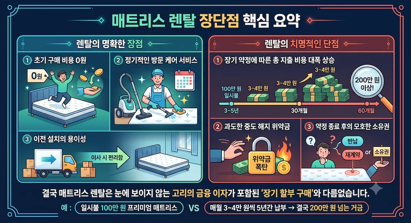 매트리스 렌탈 장단점