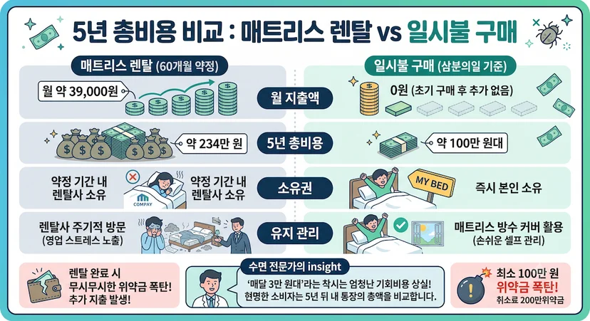 매트리스 렌탈 vs 구매