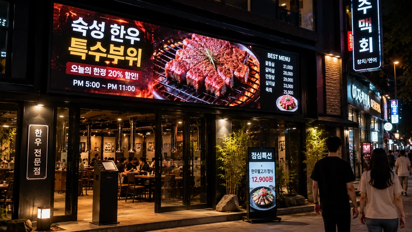 매장 LED 간판 설차사례