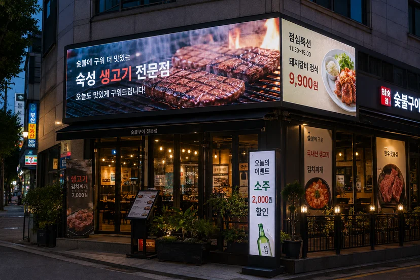 매장 옥외전광판 사례