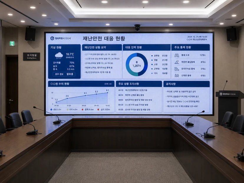 회의실 LCD모니터, 프로젝터를 대체하는 LED월