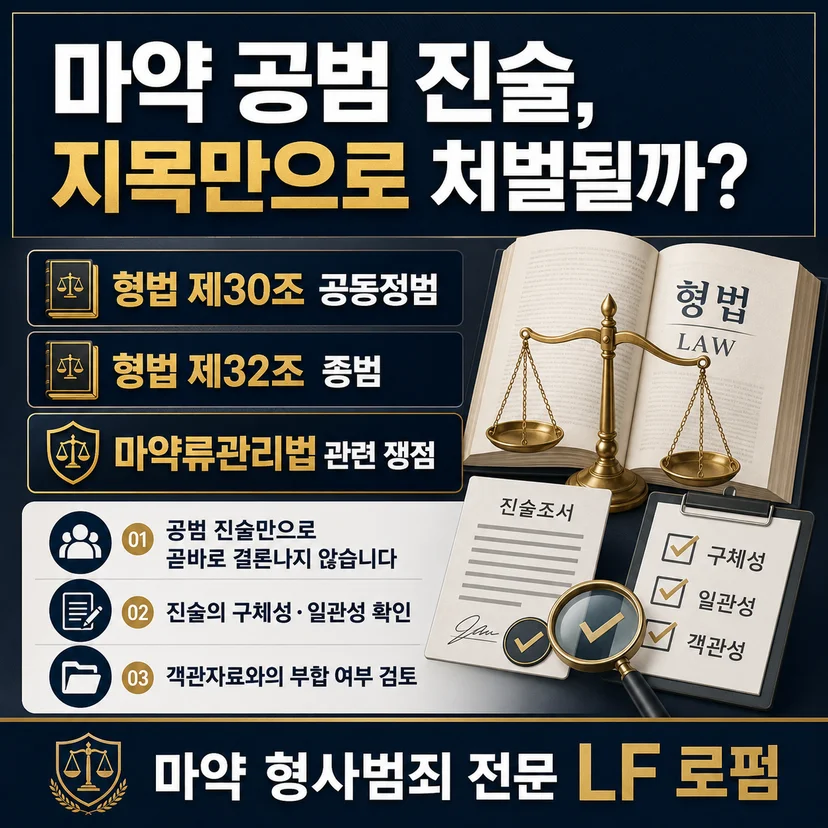 마약 공범 진술 처벌 가능성