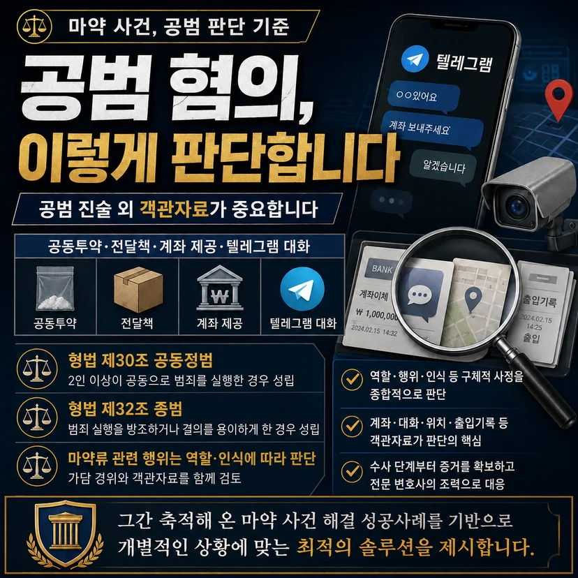 마약 공범 진술 판단 기준