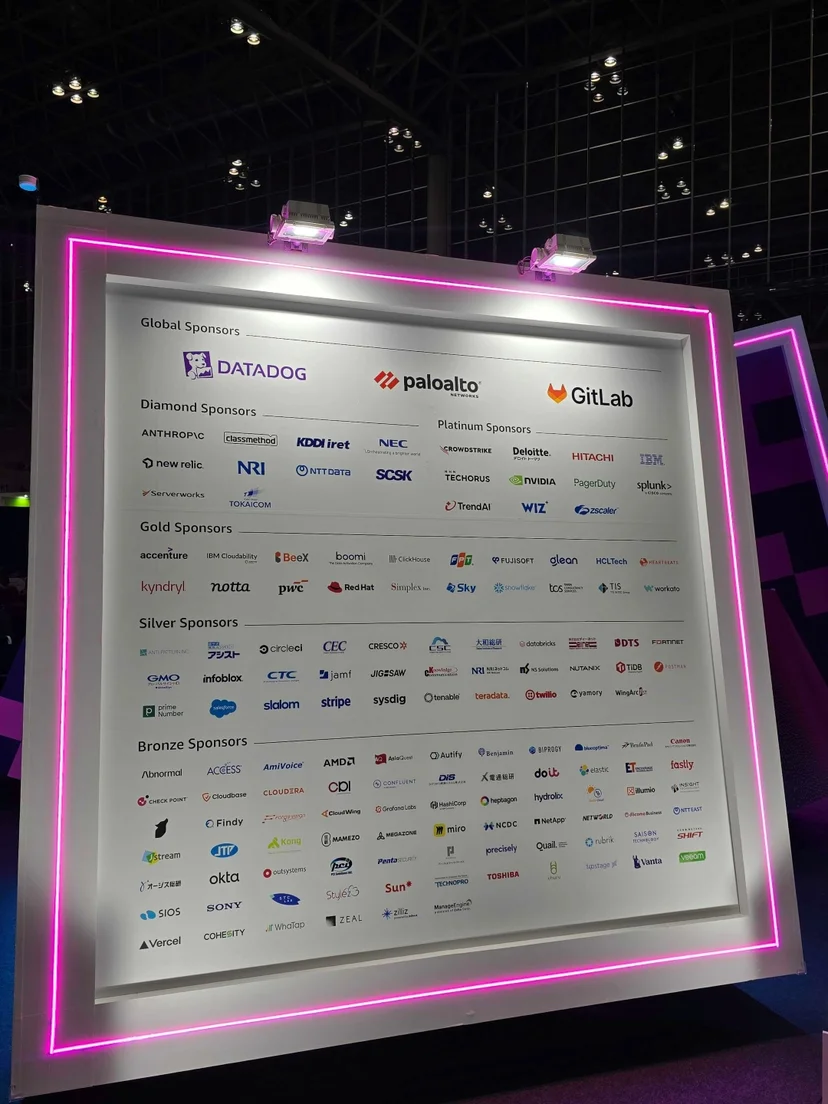 AWS Japan Summit 2026 행사에는 총 135개의 스폰서 기업이 참여했습니다.