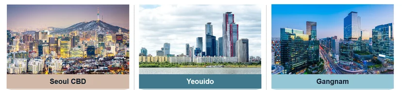 Seoul's Three core office districts
