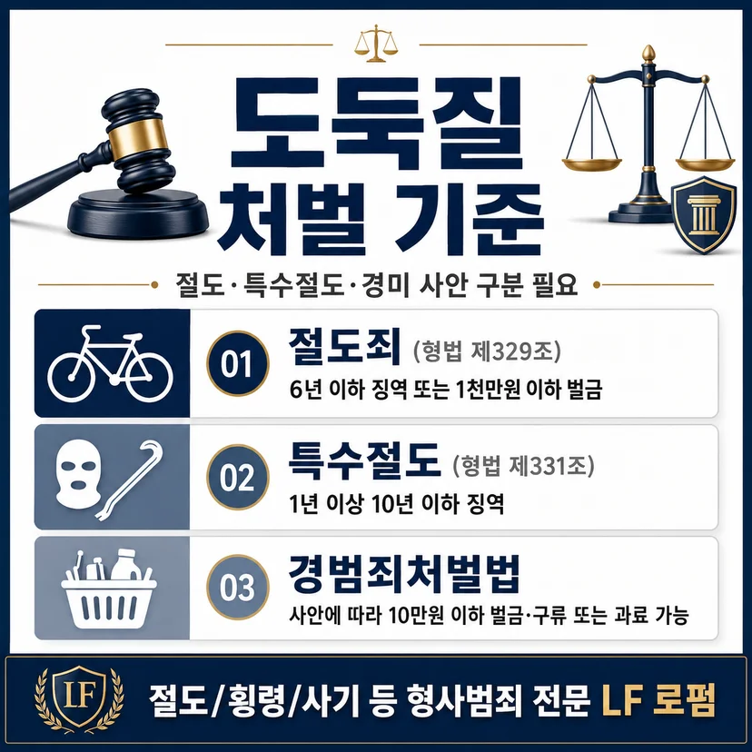 도둑질 처벌 적용 법 조항