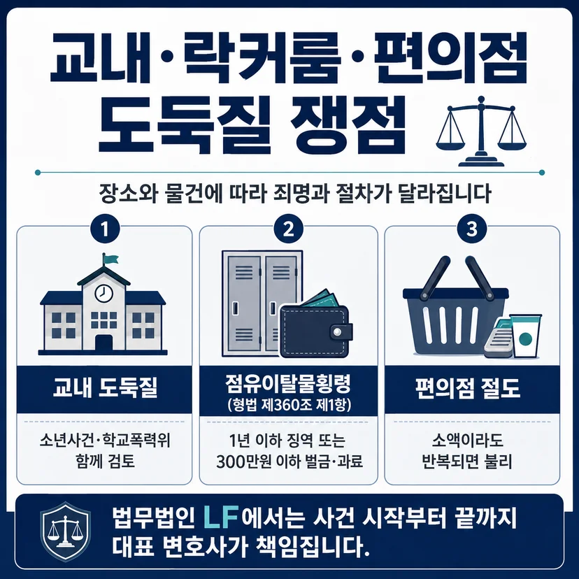 도둑질 처벌 범행 유형 별 쟁점 2