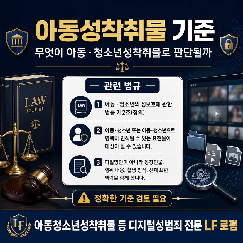 아동성착취물 소지 처벌 법 조항 및 판단 기준