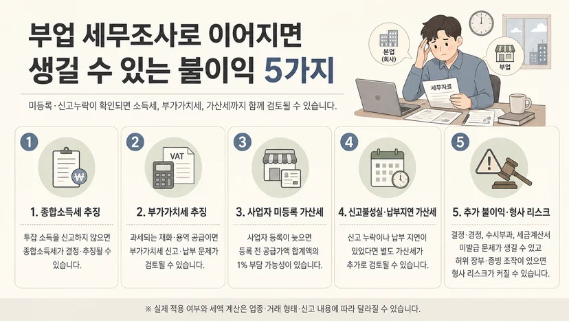 부업 세무조사 불이익