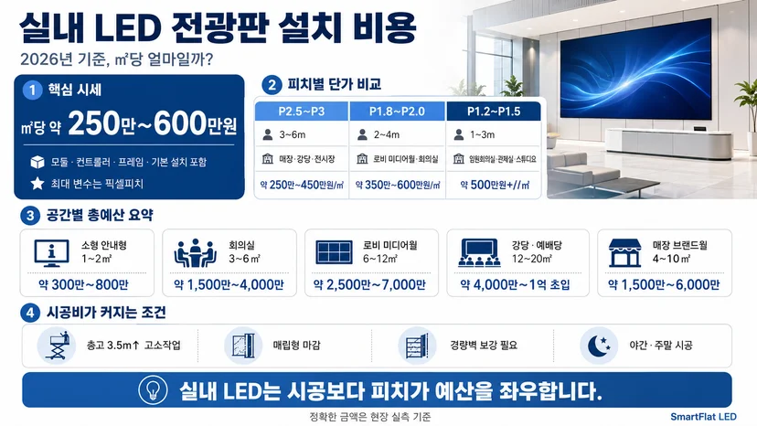 실내 LED 전광판 가격정리표
