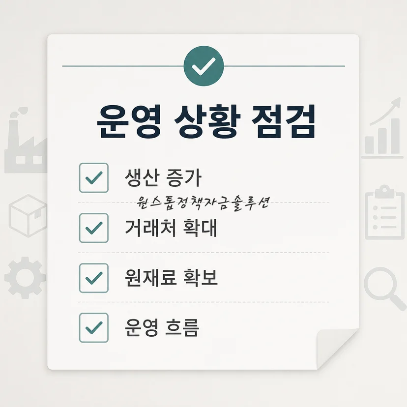 제조업 운영자금 필요 상황