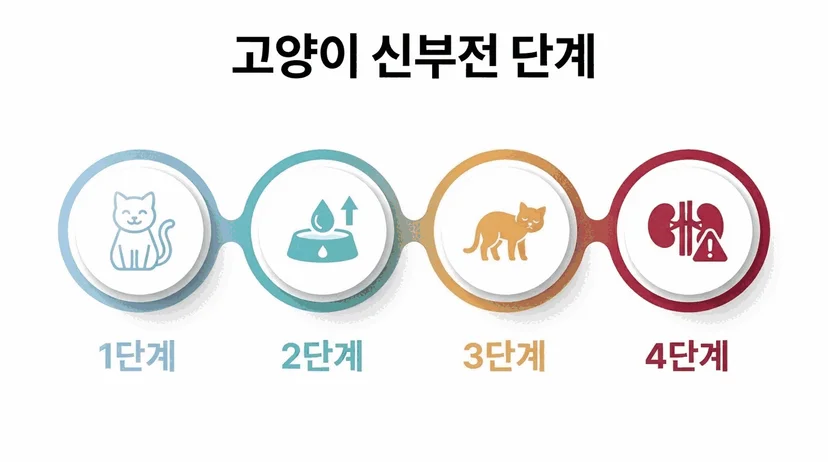 4단계로 나눠지는 IRIS 고양이 신부전 단계