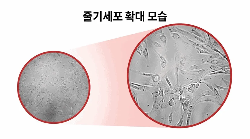 줄기세포를 확대한 모습