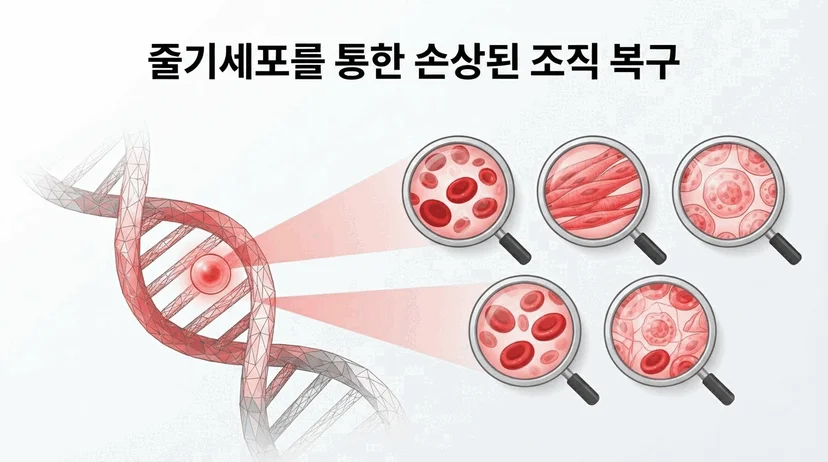 줄기세포 치료 원리인 손상된 조직 복구