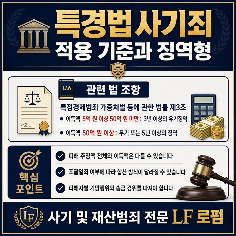 특경법 사기죄 처벌 법 조항
