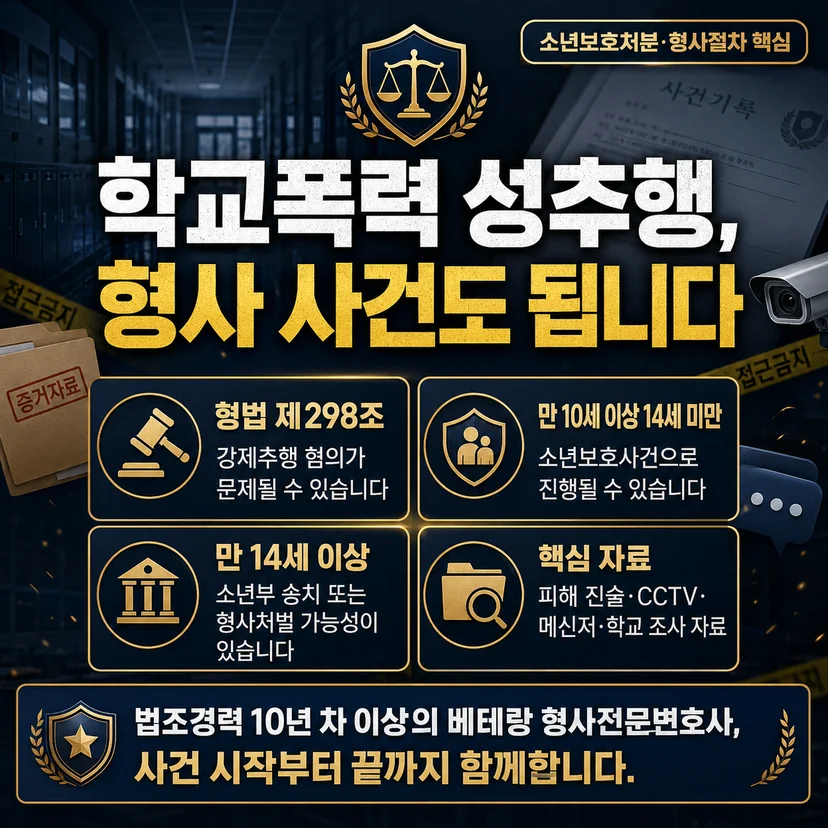 학교폭력 성추행 형사 처분 가능성