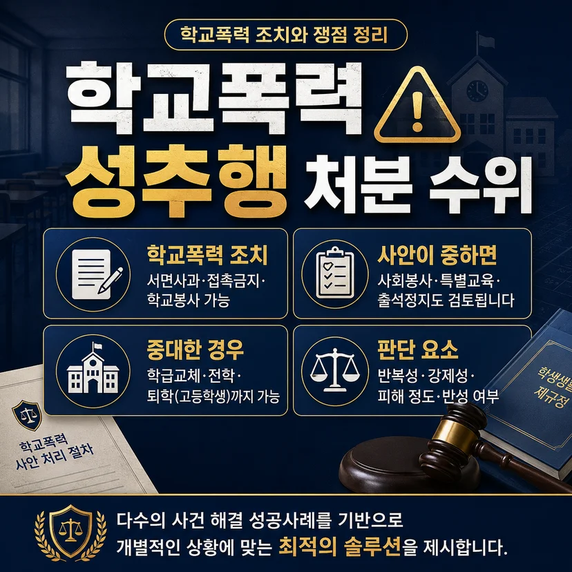 학교폭력 성추행 가해학생에 대한 조치 판단 기준