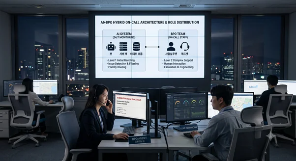 AI챗봇,BPO,하이브리드당직제,CS자동화