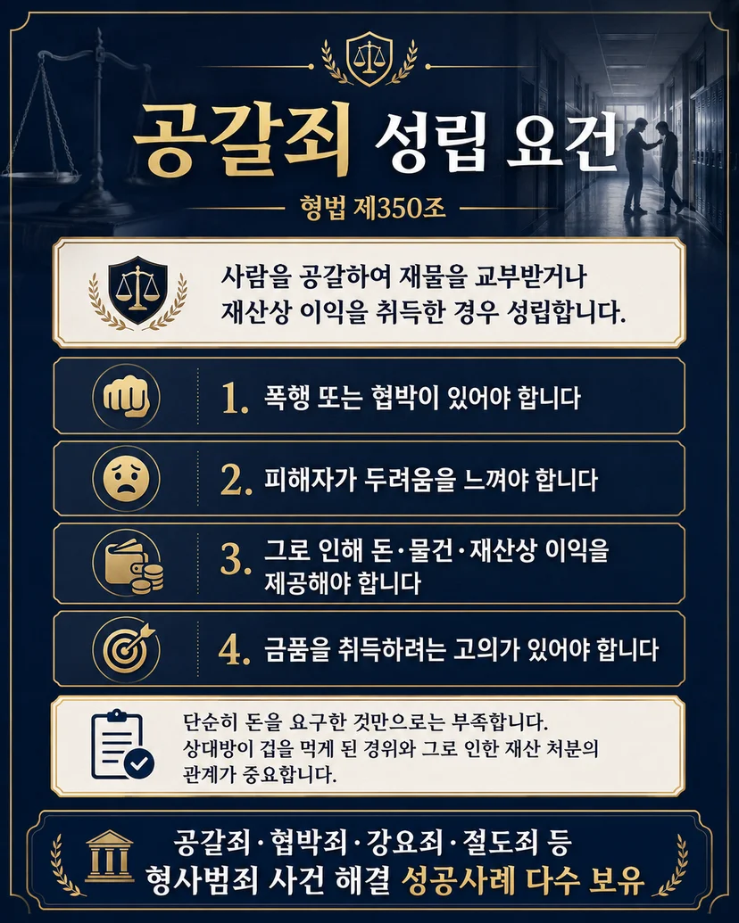 공갈죄 성립 요건