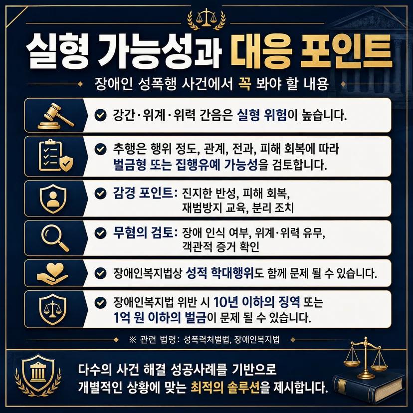 장애인 성폭행 처벌 감경 방안