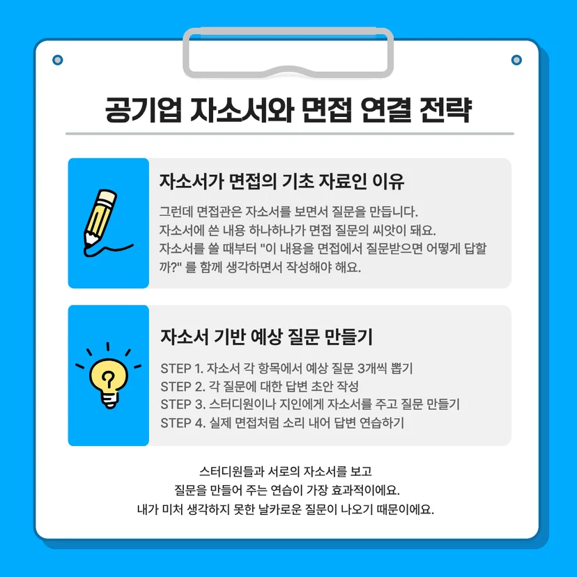 공기업-자소서-면접-연결-전략-예상질문