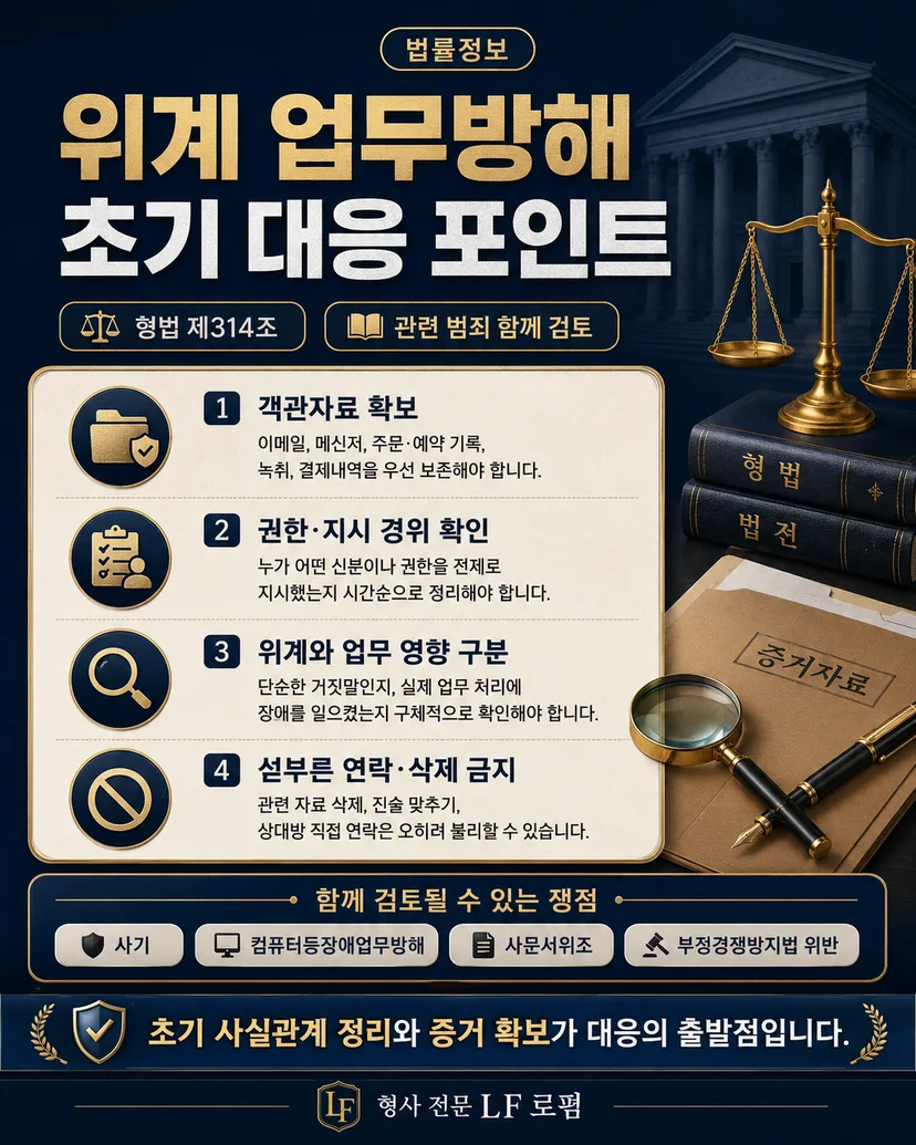 위계에 의한 업무방해죄 대응 방안