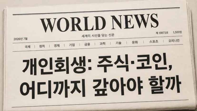 주식 코인 빚도 개인회생이 될까 종이신문 이미지