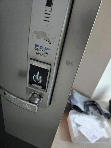 탄현동 철문 밀레 M7200 푸시풀 번호키 설치 과정 현장 사진 3