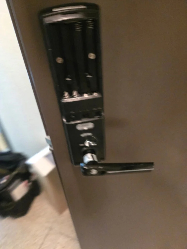 고봉동 철문 도어락, 삼성 DP720 푸시풀 교체 현장 사진 5