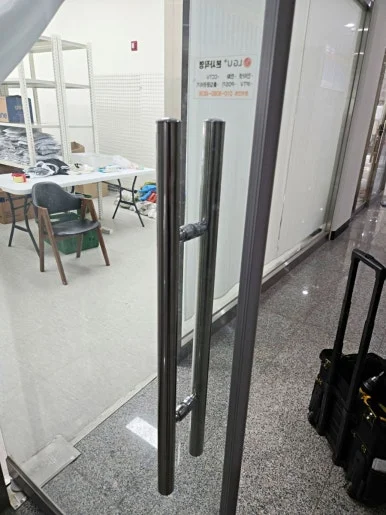 마두동 열쇠, 일산동구 사무실 유리문 번호키 설치 현장 사진 3