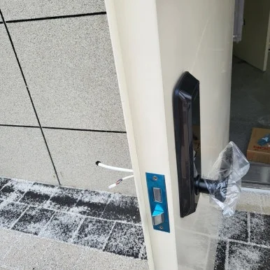 주엽동 파출소 손잡이 일체형 도어락 시공