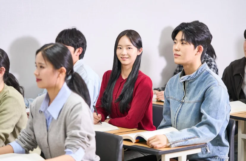 강의실에서 수업에 참여하는 학생들
