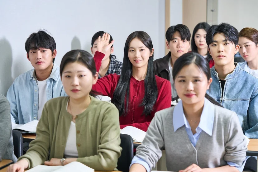 강의실에서 수업에 참여하는 학생들