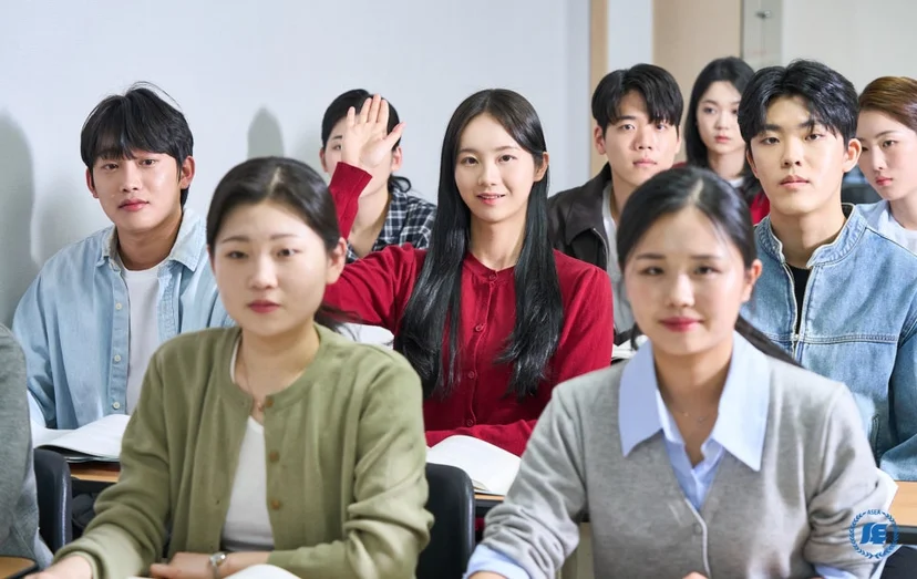 교실에서 수업을 듣는 학생들