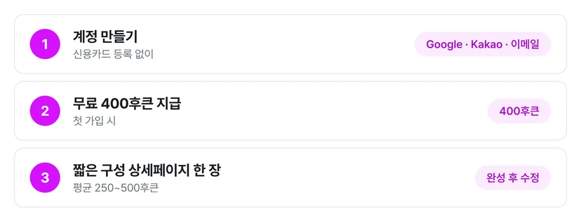 후커블 무료 후큰으로 상세페이지 AI 한 장 만드는 흐름
