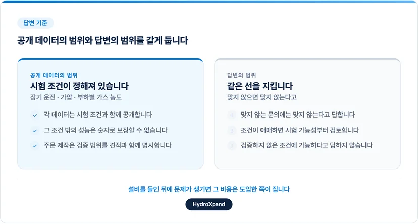 공개 데이터 범위와 답변 범위를 같게 두는 구조