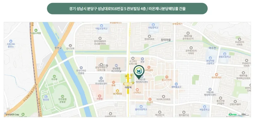 항암 후 회복기 입원|경기 성남시 분당구 야탑역 인근 위치 안내 지도