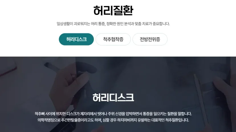 아침 허리디스크 초기 증상|허리디스크 및 주요 척추 질환 정의 인포그래픽