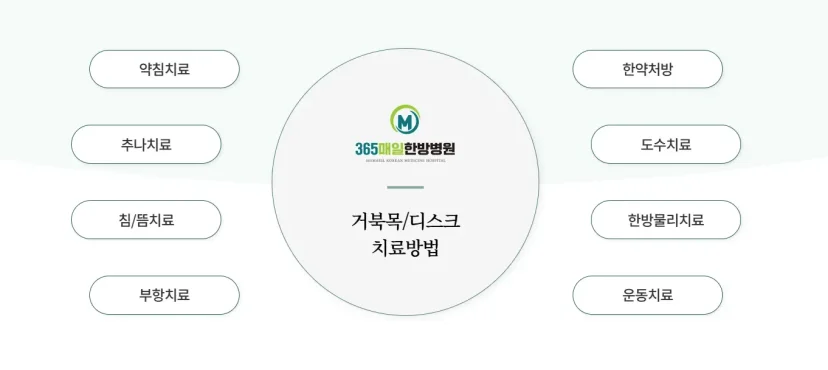 목디스크 한방치료|365매일한방병원의 거북목 및 디스크 한방 치료 방법 안내