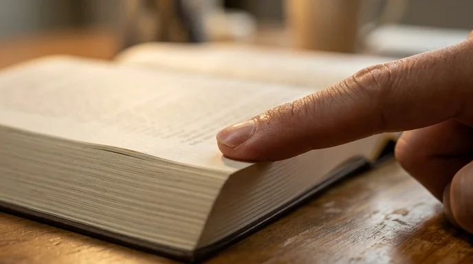An index finger of a Korean lawyer resting on the edge of an open legal code book.