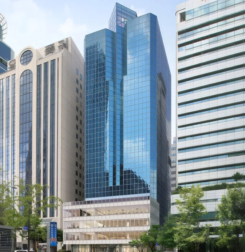 국제금융로2길에서 본 여의도파이낸스타워 전경