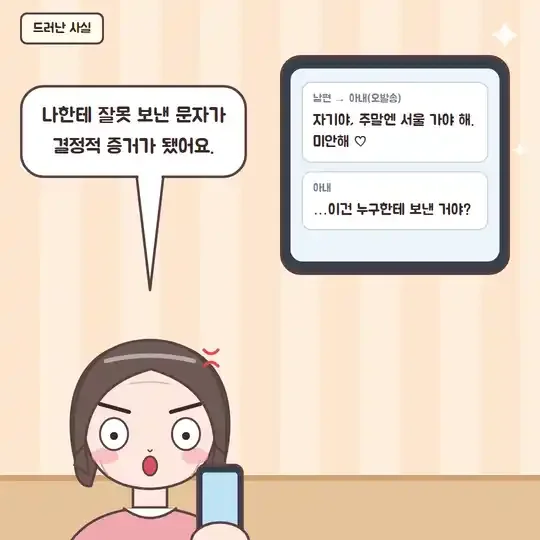 48화 5컷 - 잘못 보낸 문자가 결정적 증거로