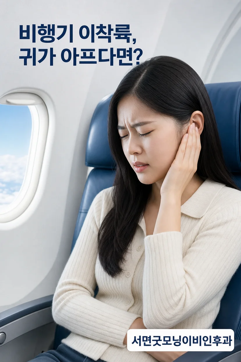 비행기 이착륙 시 귀 통증을 느끼는 승객