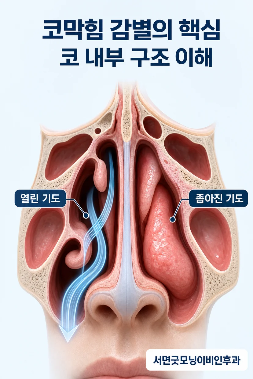양쪽 코막힘의 염증성 원인